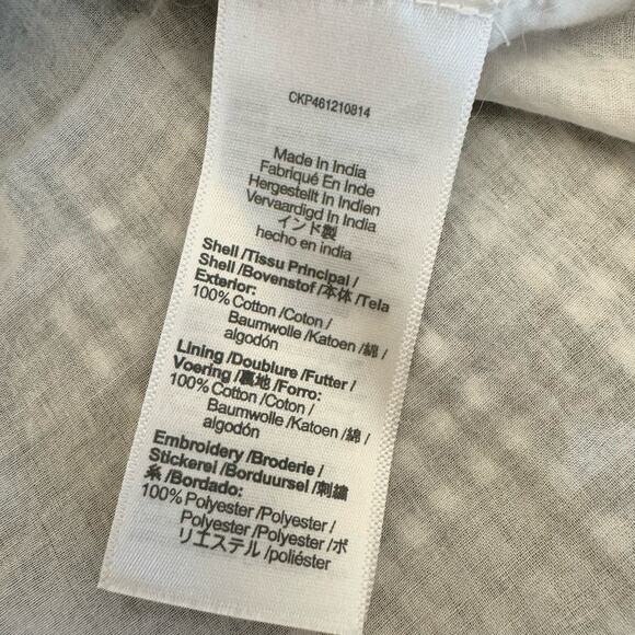 Madewell Embroidered Gingham Check Tiered Pull On Mini Skirt XS - Picture 6 of 10